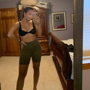 Tiger Mist Olive Green Biker Shorts